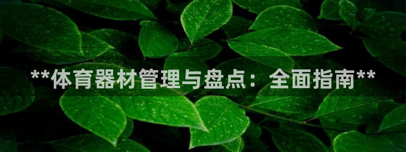 星欧娱乐伐官网注册：**体育器材管理与盘点：全面指南