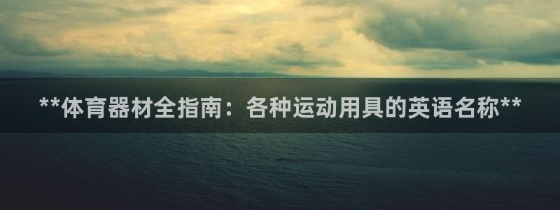 星欧娱乐：**体育器材全指南：各种运动用具的英语名称